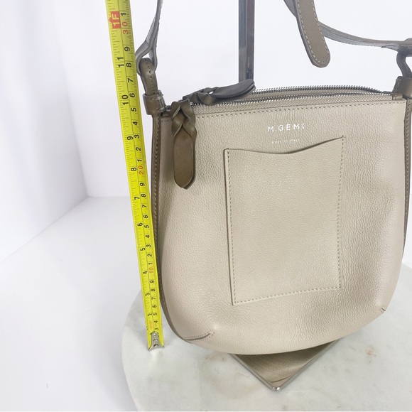 M Gemi crossbody shoulder bag purse nude hands free made in Italy Formal Minimal - Picture 6 of 10